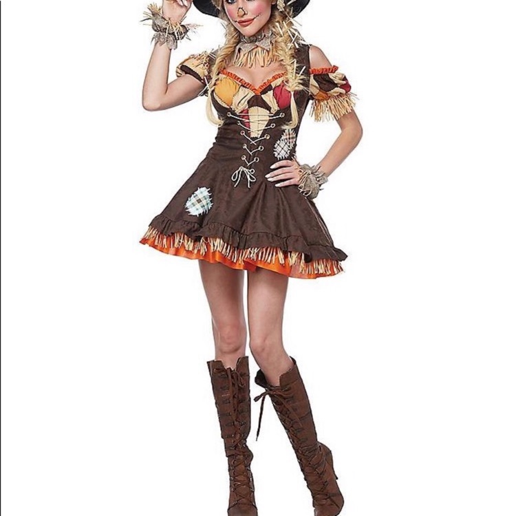 Spirit Halloween Womens Scarecrow Costume New